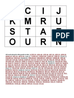 AC I J Kmru S TAE Ourn: All Words Played in This Puzzle To Date