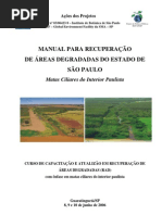 MANUAL DE RECUPERAÇÃO DE ÁREAS DEGRADADAS
