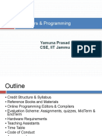 Computers & Programming: Yamuna Prasad CSE, IIT Jammu