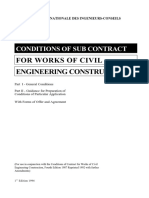 For Works of Civil Engineering Construction: Conditions of Sub Contract