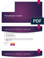 Persamaan Linear