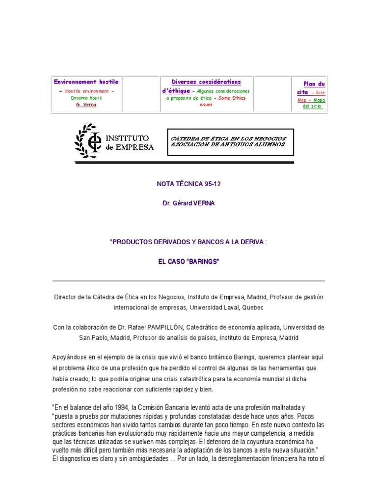 Caso Barings PDF Arbitraje Mercado de divisas
