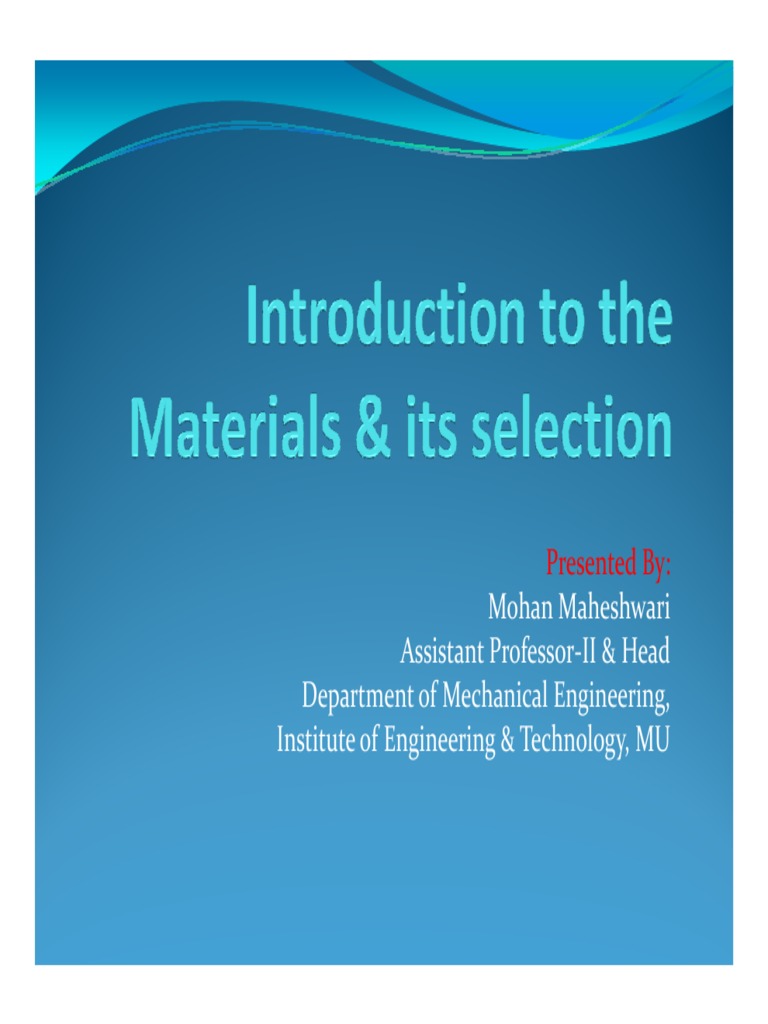 Overview of Materials Engineering Roles | PDF | Metals | Polymers