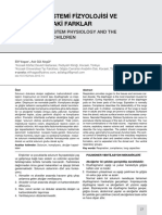 Solunum Sistemi Fizyolojisi Ve Çocuklardaki Farklar: Respiratory System Physiology and The Differences in Children