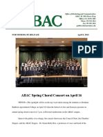 News From: ABAC Spring Choral Concert On April 16