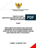 21-03-16 Format A5 Sambutan Menkumham Pada Implementasi PRISMA Di Kanwil