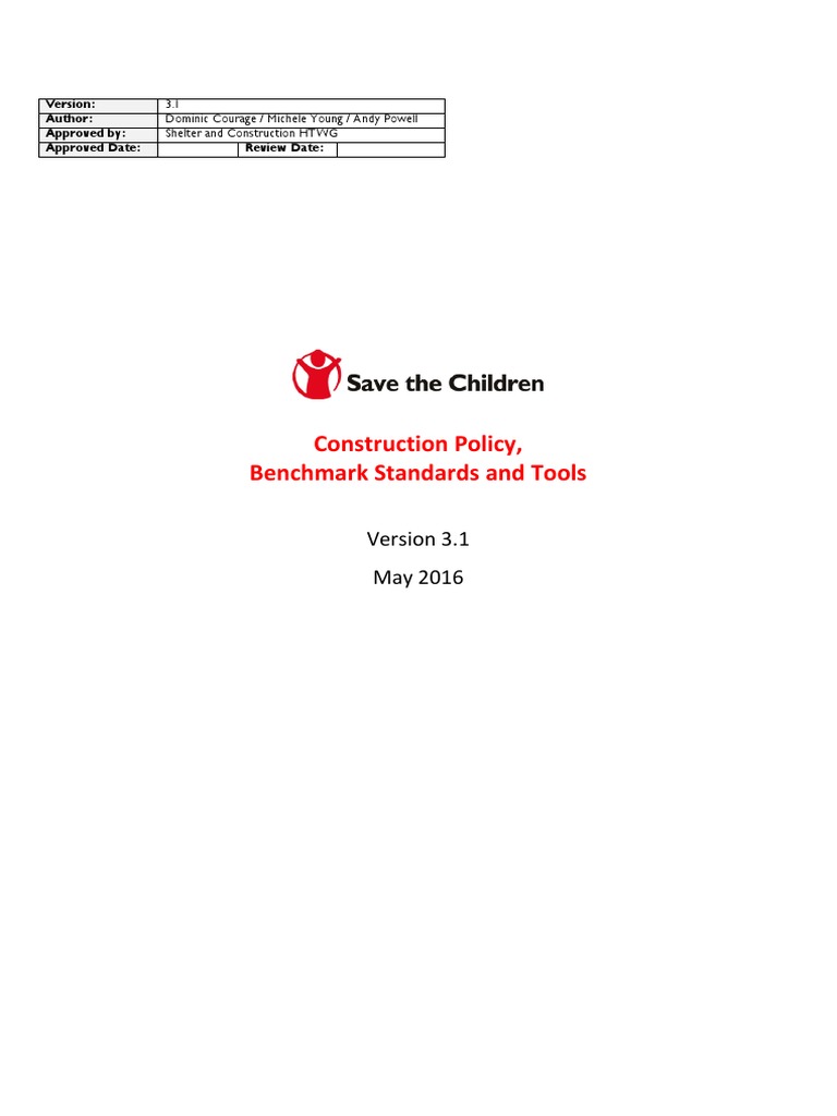 Construction Benchmark Standards Guide | PDF | Wash | Benchmarking