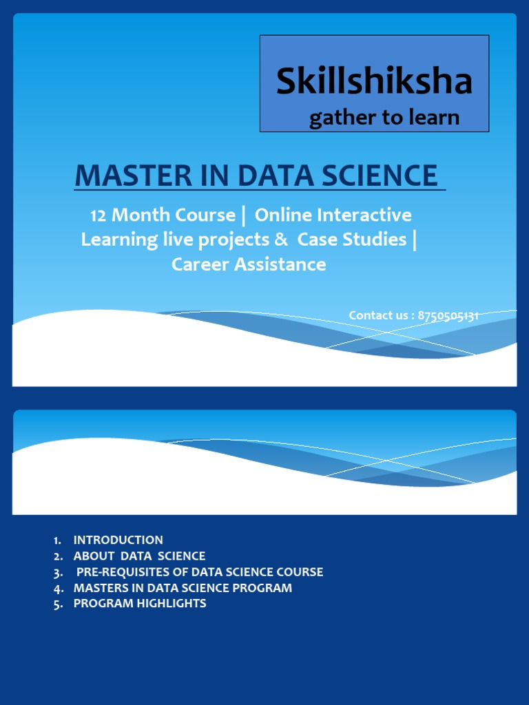 Master in Data Science Program | PDF | Data Science | Analytics