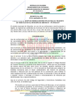 Decreto #098 Por El Cual Se Adoptan Medidas Restrictivas para El Transito de Vehiculos en El Mpo de Sibundoy (P)