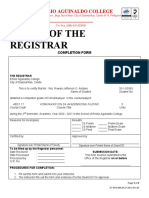EAC Completion Form Details Student's Grade Change