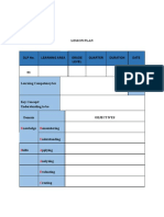 Lesson Plan: DLP No. Learning Area Grade Level Quarter Duration Date