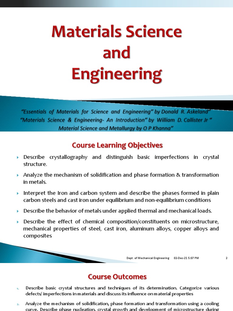Introduction To Materials Science - History | PDF | Materials Science ...