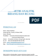 Geometri Analitik - Pertemuan 1