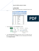 Experiment 16: Create Pivot Tables and Pivot Charts.: Steps For Creating A Pivot Table