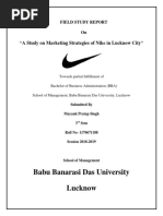 A Study On Marketing Strategies of Nike in Lucknow City