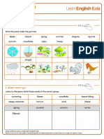 Poems Spring To Winter Worksheet