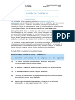 Elementos y clasificación de empresas comerciales