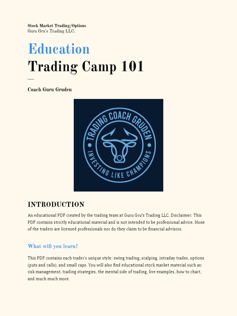 Educational Trading PDF | PDF | Greeks (Finance) | Moneyness