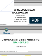 TM 4. Dogma Sentral Biologi Molekuler 2 - Transkripsi (Update)