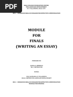 FOR Finals (Writing An Essay) : Naga College Foundation Center For Language Development