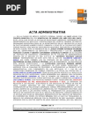 ACTA ADMINISTRATIVA