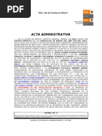 ACTA ADMINISTRATIVA