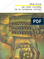 Titus Livius Ab Urbe Condita de La Fundarea Romei Vol II 1976