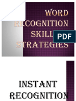 Word Recognition Skills & Strategies