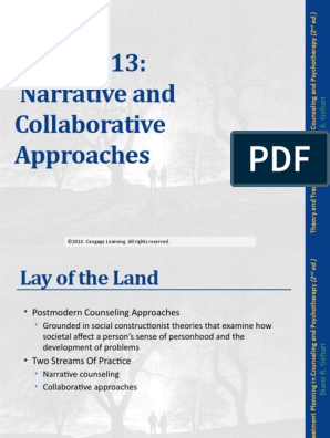 chapter 13 narrative and collaborative approaches pdf psychotherapy narrative