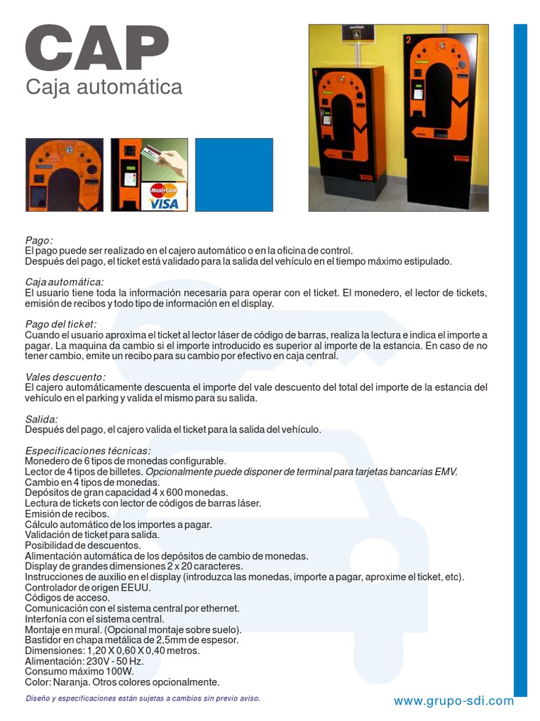 Cajero Automático para Parking | PDF