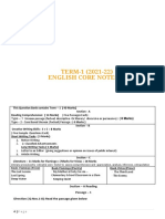 Term-1 English Notes (Grade-12)