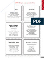 Communicative: Simple Past Question Time