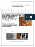 Assignment On Coir Fiber. Discuss About The Polymeric Structrue of Different Cellulosic Fiber.