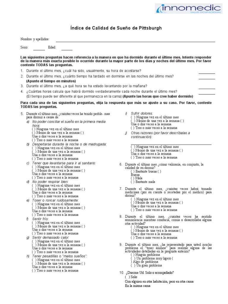Índice de Calidad de Sueño SATED | PDF | Dormir