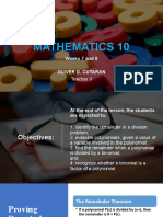 Mathematics 10: Weeks 7 and 8 Oliver D. Cutaran