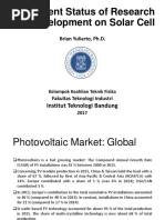 The Recent Status of R & D On Solar Cell - ITB