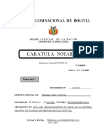 Caratula Notarial Del Reconocimiento de Firmas