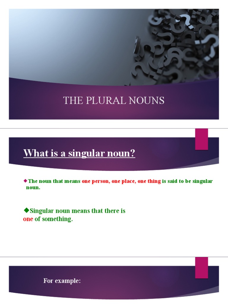 Plural Nouns: Rules and Examples | PDF | Plural | Language Mechanics