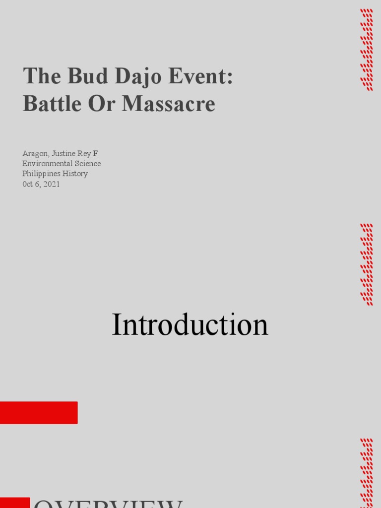Bud Dajo Event Battle or Masscre PDF Philippines Military Operations