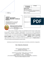 Oficio de Solicitud Sovencia de Caja de Ahorro Ptte. Balza