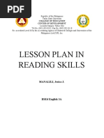 Reading Lesson Plan