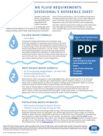 Assessing Fluid Requirements: A Health Professional'S Reference Sheet