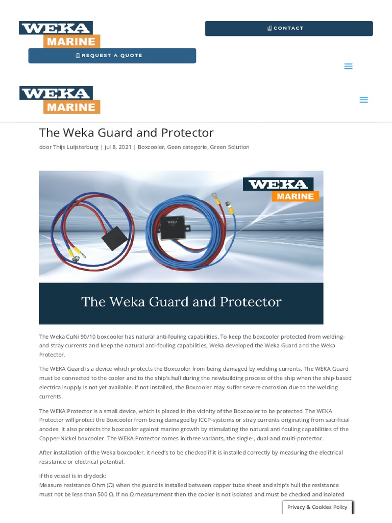 Weka Boxcooler Protection Solutions | PDF | Ships | Materials