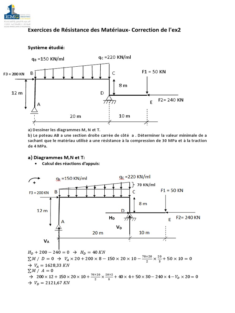 Correction Exercices RDM Poutre | PDF | Mécanique newtonienne | Chimie