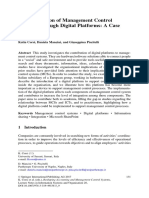 The Integration of Management Control Systems Through Digital Platforms: A Case Study