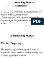 Understanding Markets: Market Segmentation