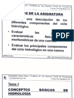 HIDROLOGÍA - Conceptos básicos y ciclo hidrológico