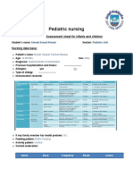 Pediatric Assessment Sheet A 1