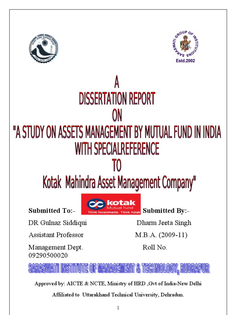 master thesis mutual funds