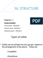 Crystal Structure: Group No:-3 Group Members